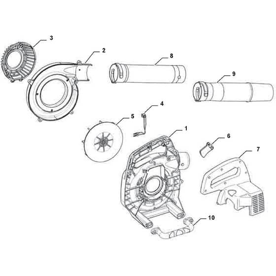 XBL 250 H - 2011 - 255025003/06 - Castel Garden Blower Housing Diagram
