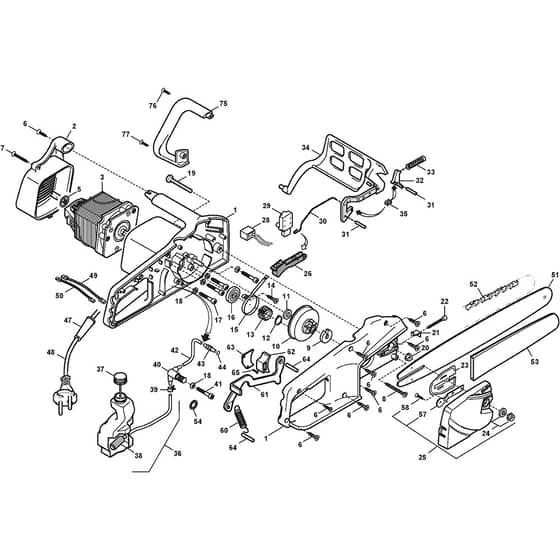 XC 22 PE - 2010-2011 - 293016003/08 - Castel Garden Chainsaw Electric Chain saw Diagram