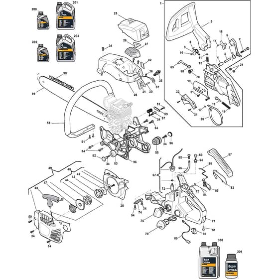 XC 238 - 2012 - 203714003/11 - Castel Garden Chainsaw Housing Diagram