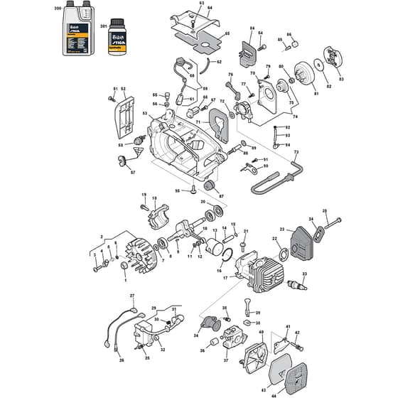 XC 27 P - 2010-2012 - 223010003/06 - Castel Garden Chainsaw Engine Diagram