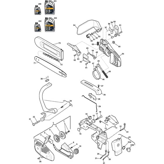 XC 300 - 2009 - 228010003/10 - Castel Garden Chainsaw Housing Diagram