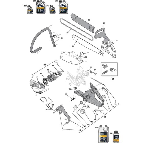 XC 350 - 2010-2011 - 222016003/09 - Castel Garden Chainsaw Housing Diagram
