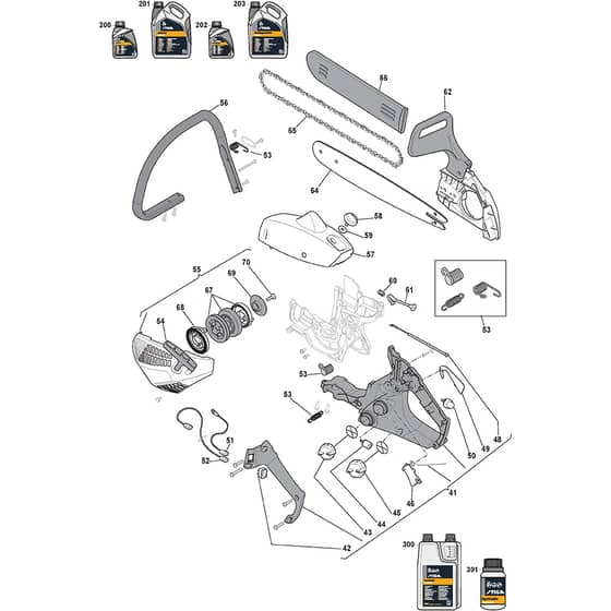 XC 350 Q - 2009 - 222014103/EE - Castel Garden Chainsaw Housing Diagram