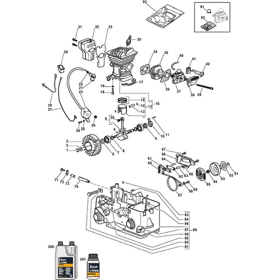 XC 380 - 2010 - 223516053/10 - Castel Garden Chainsaw Engine Diagram
