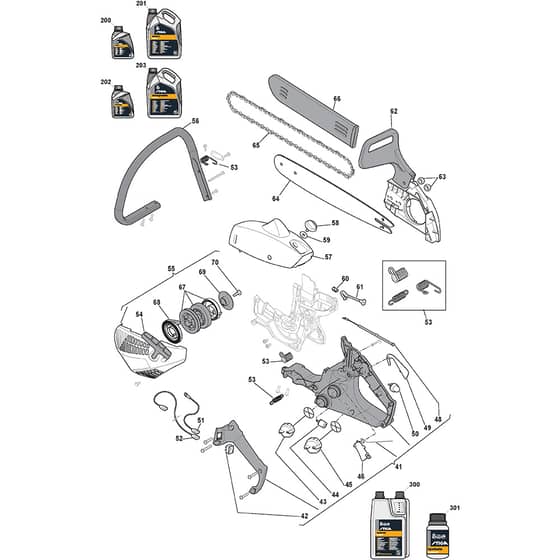 XC 400 - 2010 - 222118003/09 - Castel Garden Chainsaw Housing Diagram