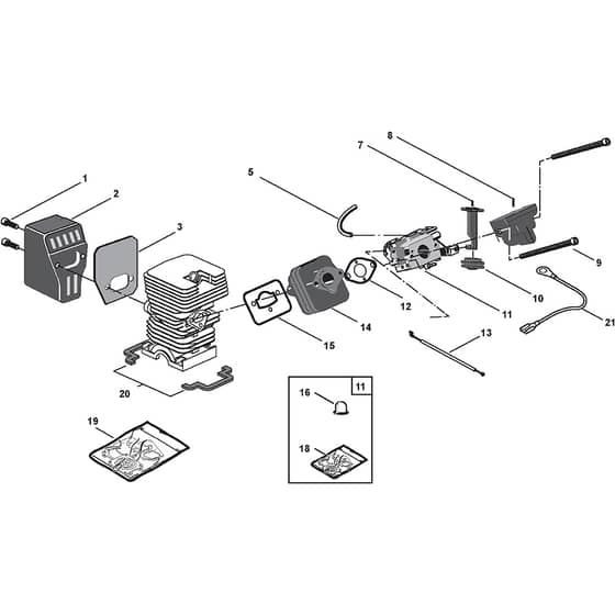 XC 41 - 2009 - 222516003/04 - Castel Garden Chainsaw Carburettor Diagram