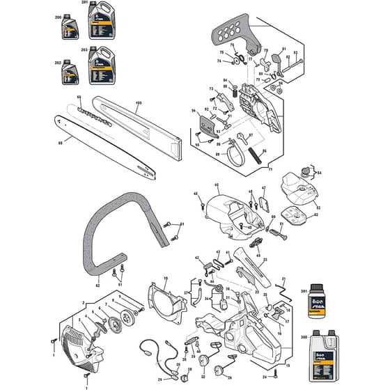 XC 42 - 2007 - 224216003/07 - Castel Garden Chainsaw Housing Diagram