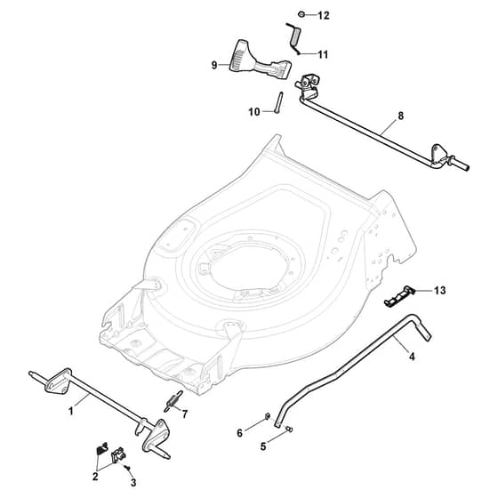 XC 43 - 2022-2025 - 2L0431043/C22 - Castel Garden Rotary Mower Height Adjusting Diagram