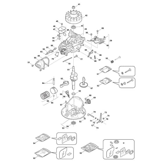 XC 43 G - 2018 - 2954410438C18 - Castel Garden Rotary Mower Engine - Piston, Crankshaft Diagram