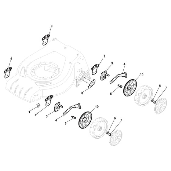 XC 43 G - 2013 - 295441043/C13 - Castel Garden Rotary Mower Height Adjusting Diagram