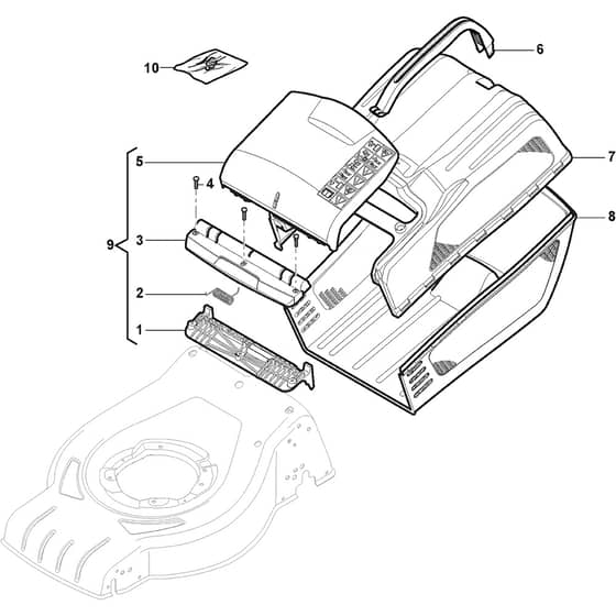 XC 43 Li - 2019-2020 - 295441063/C19 - Castel Garden Rotary Mower Grass Catcher Diagram