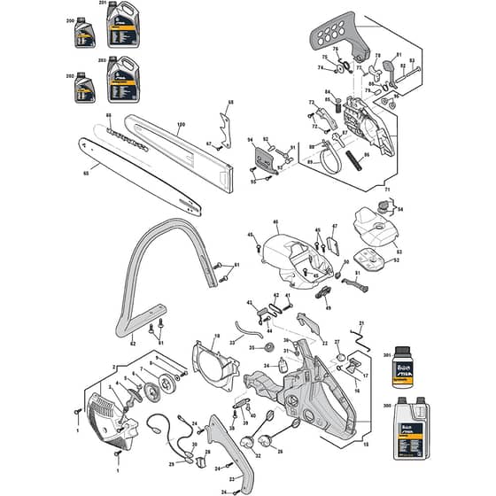 XC 44 P - 2010 - 223818003/08 - Castel Garden Chainsaw Housing Diagram