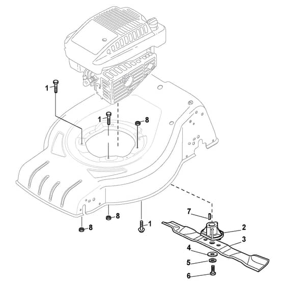 XC 48 BW - 2012-2020 - 295495023/C12 - Castel Garden Rotary Mower Blade Diagram