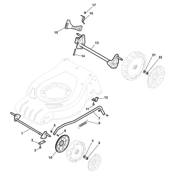 XC 48 BW - 2015-2017 - 295495023/RO - Castel Garden Rotary Mower Height Adjusting Diagram