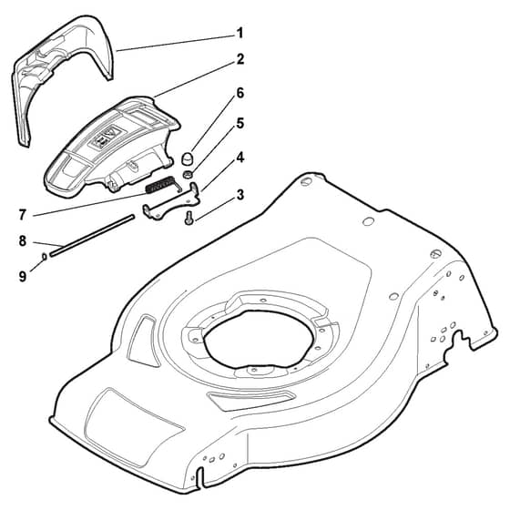 XC 48 GSW - 2017-2019 - 295496843/C16 - Castel Garden Rotary Mower Ejection Guard Diagram