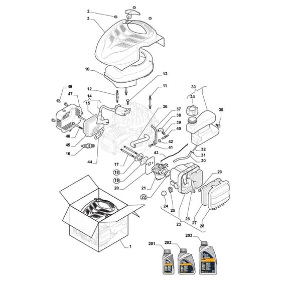 XC 48 GW4 - 2016 - 295495843/C16 - Castel Garden Rotary Mower Loncine Engine WBE 140 Diagram