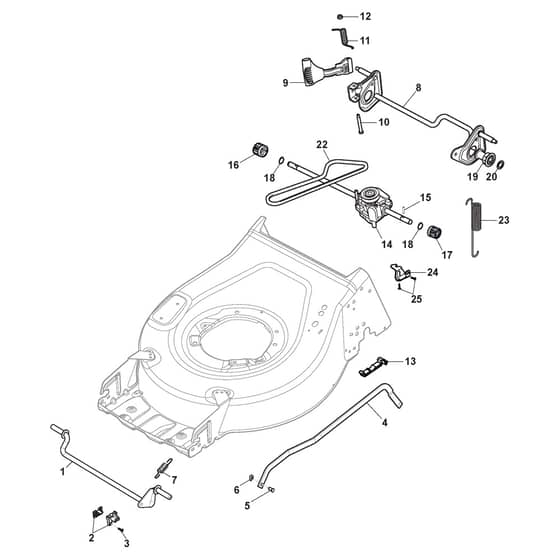 XC 48 S - 2022-2025 - 2L0482843/C22 - Castel Garden Rotary Mower Height Adjusting Diagram