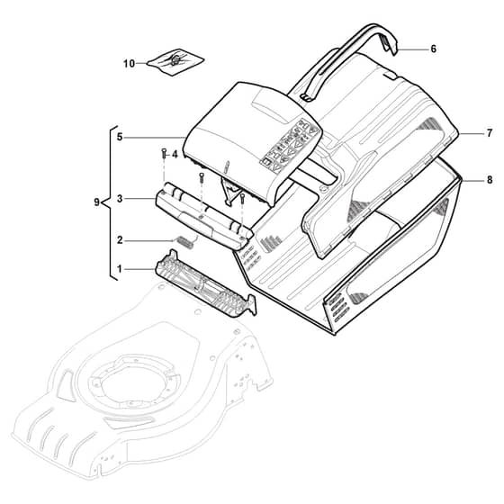 XC 48 SWE - 2019-2020 - 295496543/C19 - Castel Garden Rotary Mower Grass Catcher Diagram
