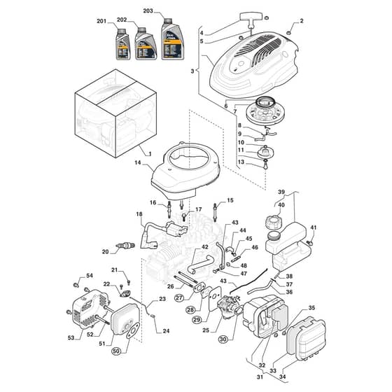 XC 48 W - 2019-2021 - 295495843/C19 - Castel Garden Rotary Mower Engine - Carburator, Tank Diagram