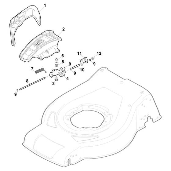 XC 53 GSW - 2018-2019 - 295546043/C18 - Castel Garden Rotary Mower Ejection Guard Diagram
