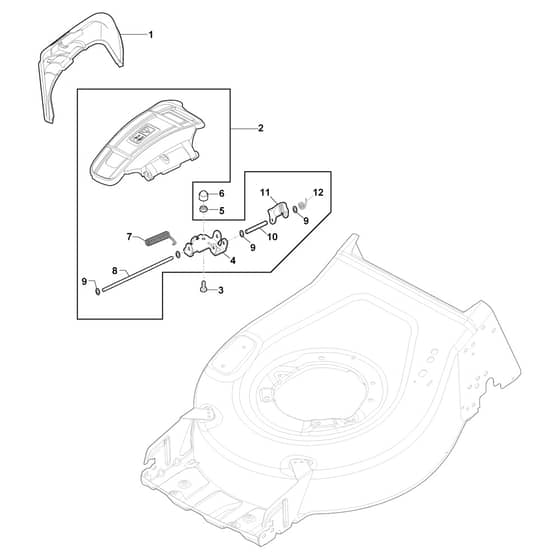 XC 53 S - 2022-2025 - 2L0536843/C22 - Castel Garden Rotary Mower Ejection Guard Diagram