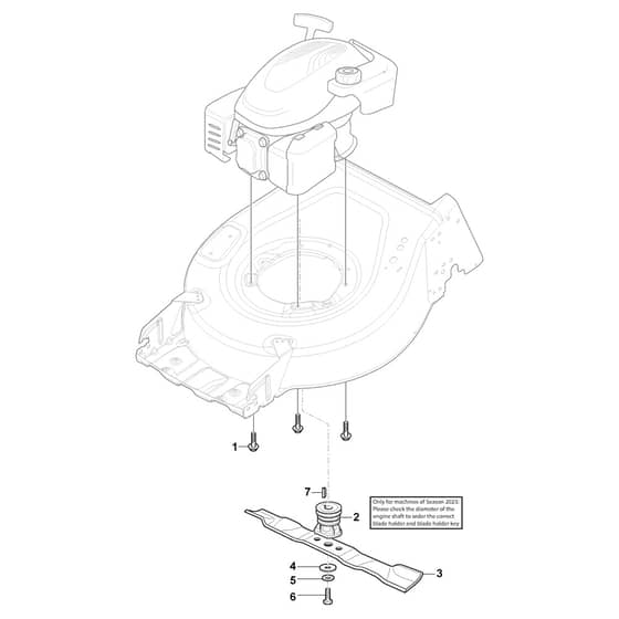 XC 53 SE - 2024-2025 - 2L0536543/C24 - Castel Garden Rotary Mower Blade Diagram