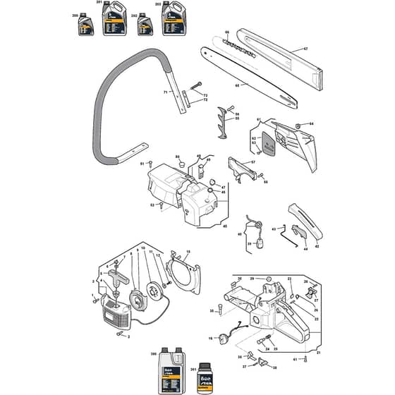 XC 68 - 2010-2011 - 226820003/05Z - Castel Garden Chainsaw Housing Diagram