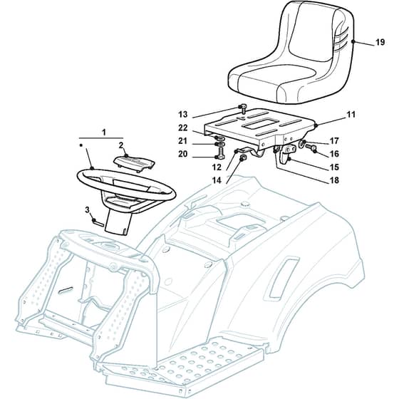 XD 140 - 2008 - 299958376/08 - Castel Garden Ride On Mower Seat Diagram
