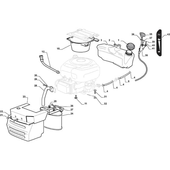 XD 140 - 2011-2012 - 2T0520273/10 - Castel Garden Ride On Mower Engine Diagram