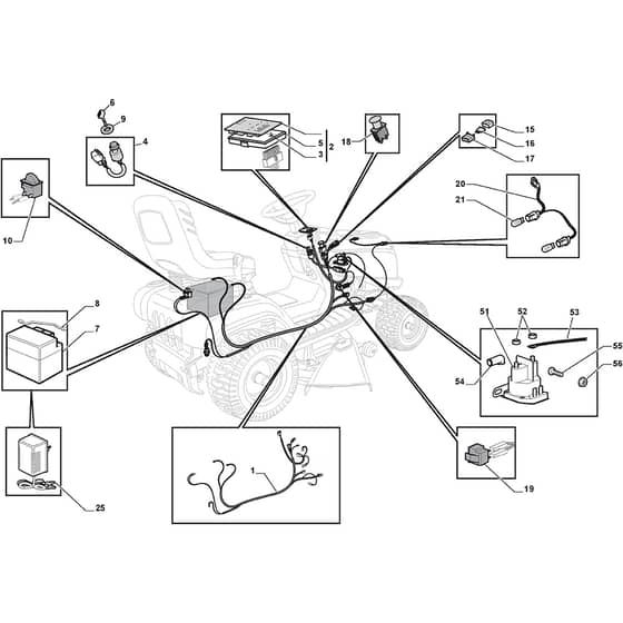 XD 140 - 2011-2020 - 2T0520273/11 - Castel Garden Ride On Mower Electrical Parts Diagram