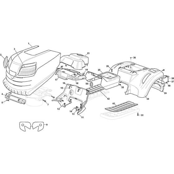 XD 140 - 2010 - 2T0520273/UK - Castel Garden Ride On Mower Body Diagram