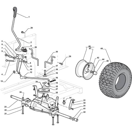 XD 140 - 2010 - 2T0520273/UK - Castel Garden Ride On Mower Transmission Diagram