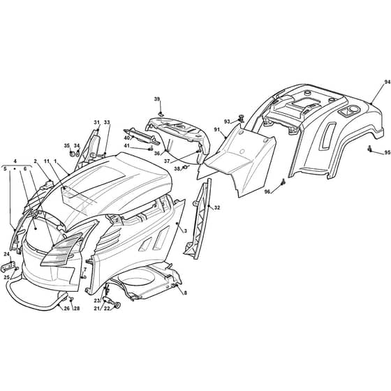 XD 150 - 2009 - 2T4244673/GI - Castel Garden Ride On Mower Body Diagram