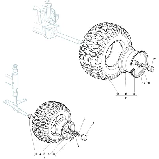 XD 150 - 2009 - 2T4244673/GI - Castel Garden Ride On Mower Wheel Diagram