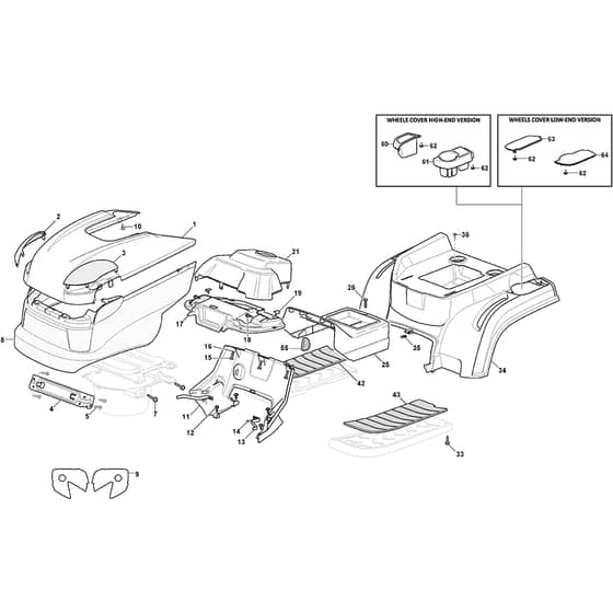 XDC 135 - 2020 - 2T2000473/C20 - Castel Garden Ride On Mower Body Diagram