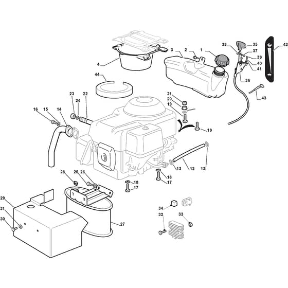XDC 135 HD - 2012-2017 - 2T2000373/12 - Castel Garden Ride On Mower Engine Diagram