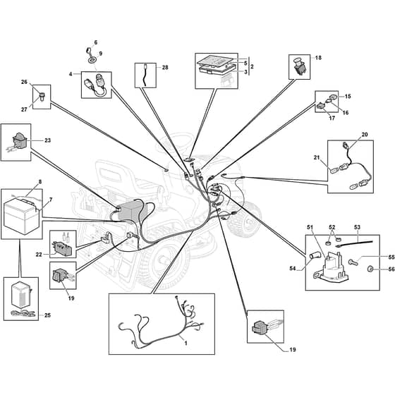 XDC 150 - 2015-2019 - 2T2020473/15 - Castel Garden Ride On Mower Electric Parts Diagram