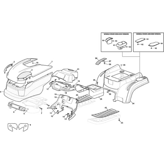 XDC 150 HD - 2015-2021 - 2T2120473/15 - Castel Garden Ride On Mower Body Diagram