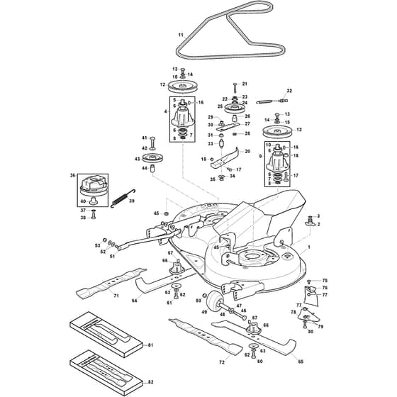 XDC 150 HD - 2015-2021 - 2T2120473/15 - Castel Garden Ride On Mower Cutting Deck Diagram