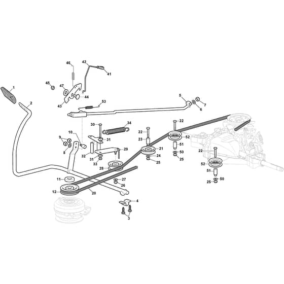 XDC 160 HD - 2022-2023 - 2T2610473/C22 - Castel Garden Ride On Mower Gearbox Controls Diagram