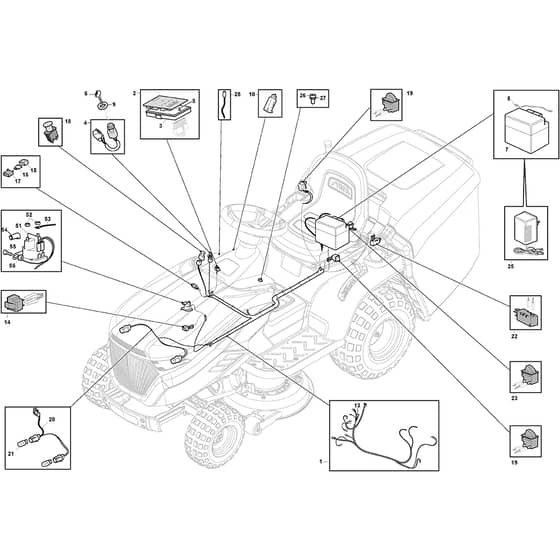 XDC 180 HD - 2020-2021 - 2T2630473/C20 - Castel Garden Ride On Mower Electric Parts Diagram