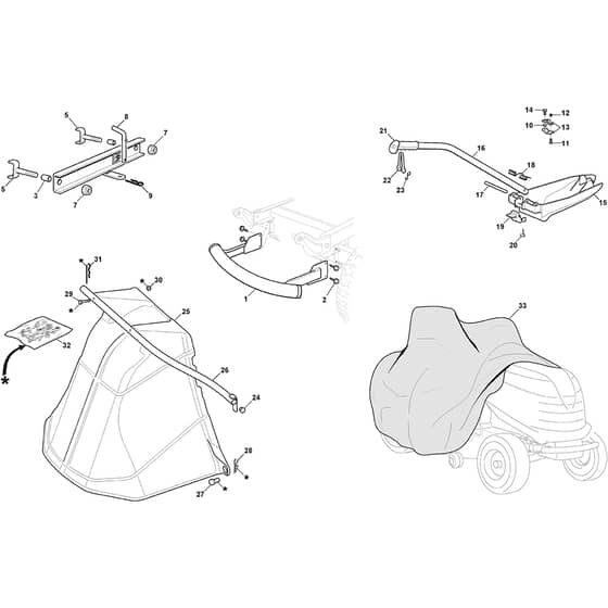 XDC 180 HD - 2022-2025 - 2T2630473/C22 - Castel Garden Ride On Mower Optionals Diagram