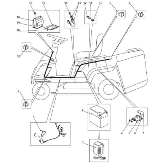 Cobra XE866B - Tractor Electric Start Diagram