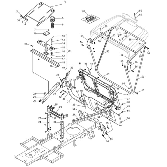 Cobra XE866B - Tractor Frame Diagram