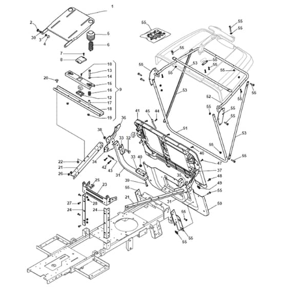 Cobra XE966HDB - Tractor Frame Diagram