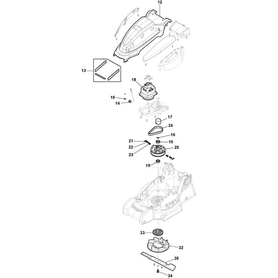 XE 36 - 2025 - 291340063/C26 - Castel Garden Rotary Mower Electric Walkbehind 2 Diagram