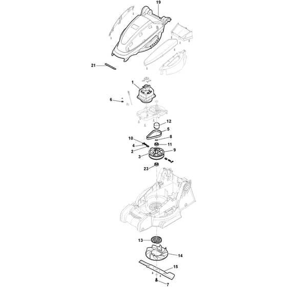 XE 40 - 2025 - 291380063/C26 - Castel Garden Rotary Mower Electric Walkbehind 2 Diagram