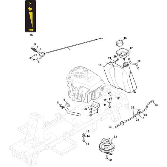XE 966 HD - 2021-2025 - 2T0070473/C21 - Castel Garden Ride On Mower Engine Diagram