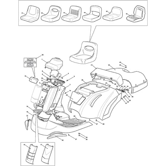 XF 135 HD - 2013 - 2T0210373/13 - Castel Garden Ride On Mower Body Diagram