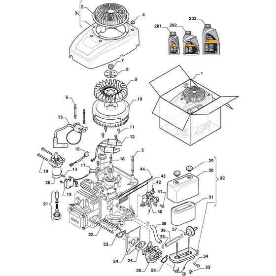 XF 135 HD - 2020-2021 - 2T0210473/C20 - Castel Garden Ride On Mower Carburettor Diagram